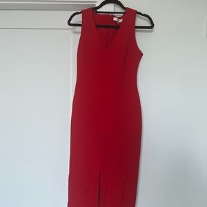 Red likely sheath dress